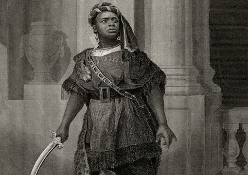 Ira Aldridge as Aaron the Moor, 1852